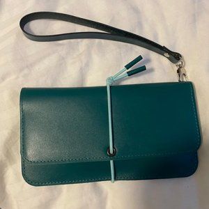 CUSTOM Green Leather Clutch (Knot Wallet by Marieke Jacobs Etsy)